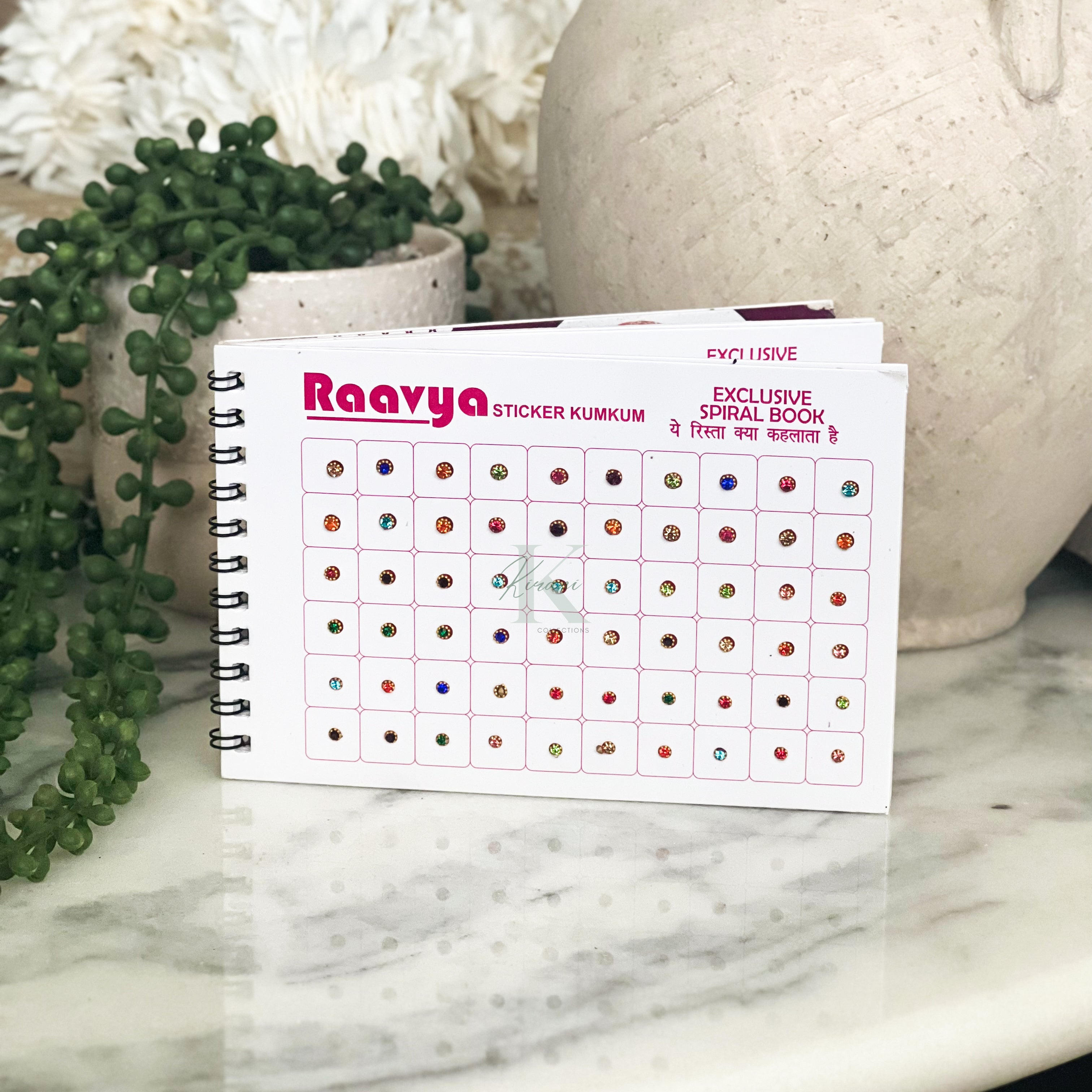 Bindi Book – 300 Mini Stone Bindis (Golden & Multi-Color)