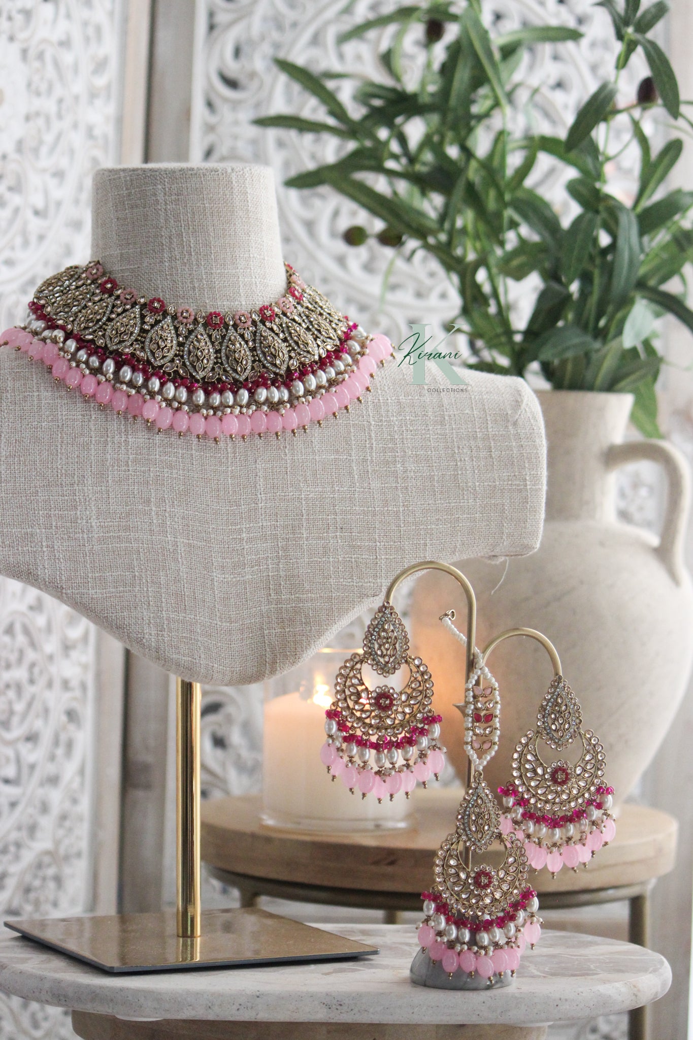 HARMONIA - Dual Tone Pink Necklace Set