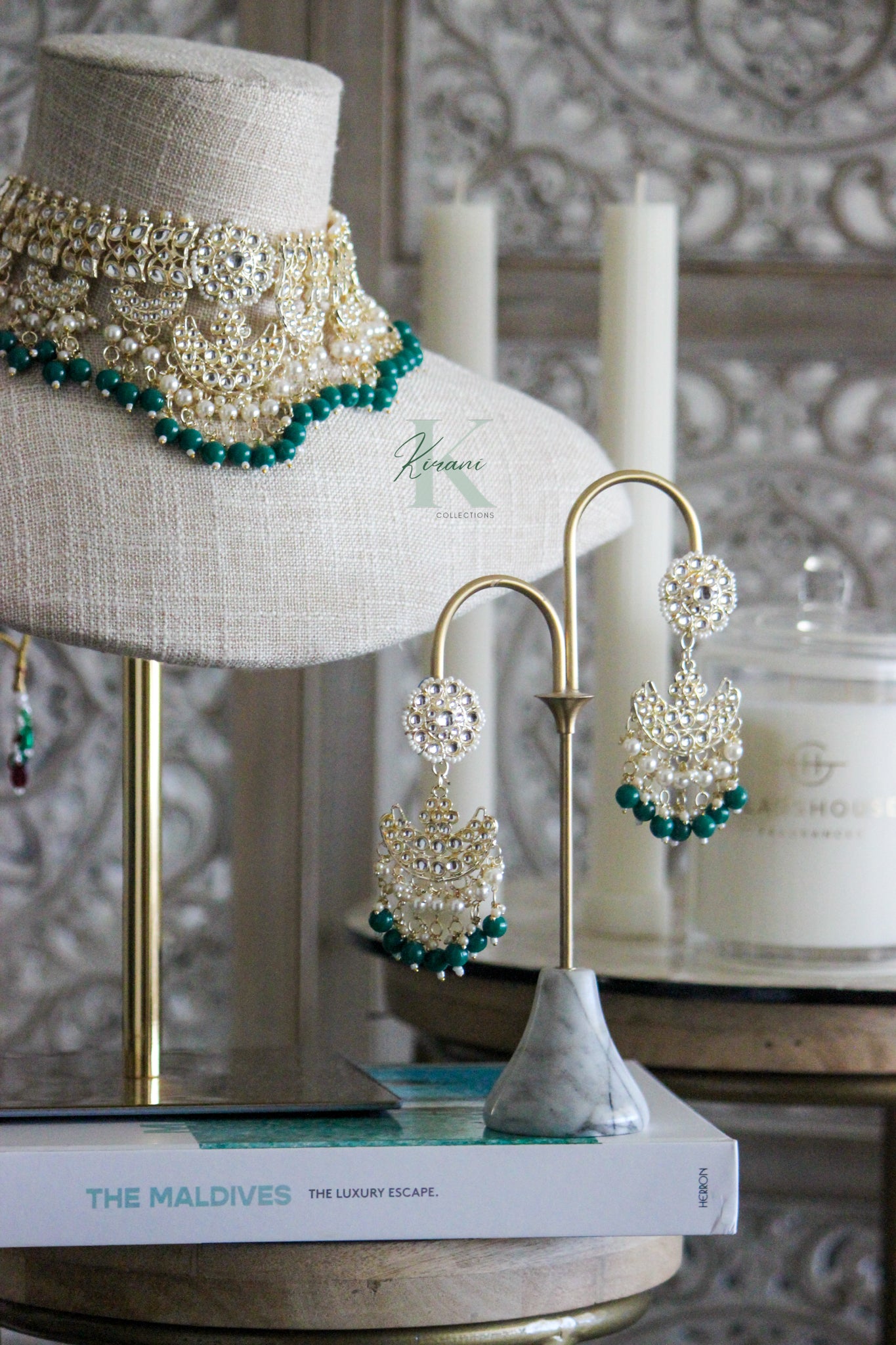 DELIA - Emerald Green Necklace Set