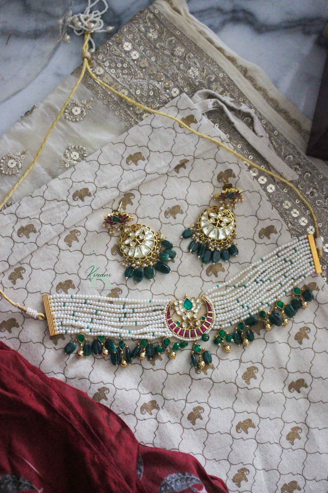 SANIYA - Pachi Kundan Necklace Set
