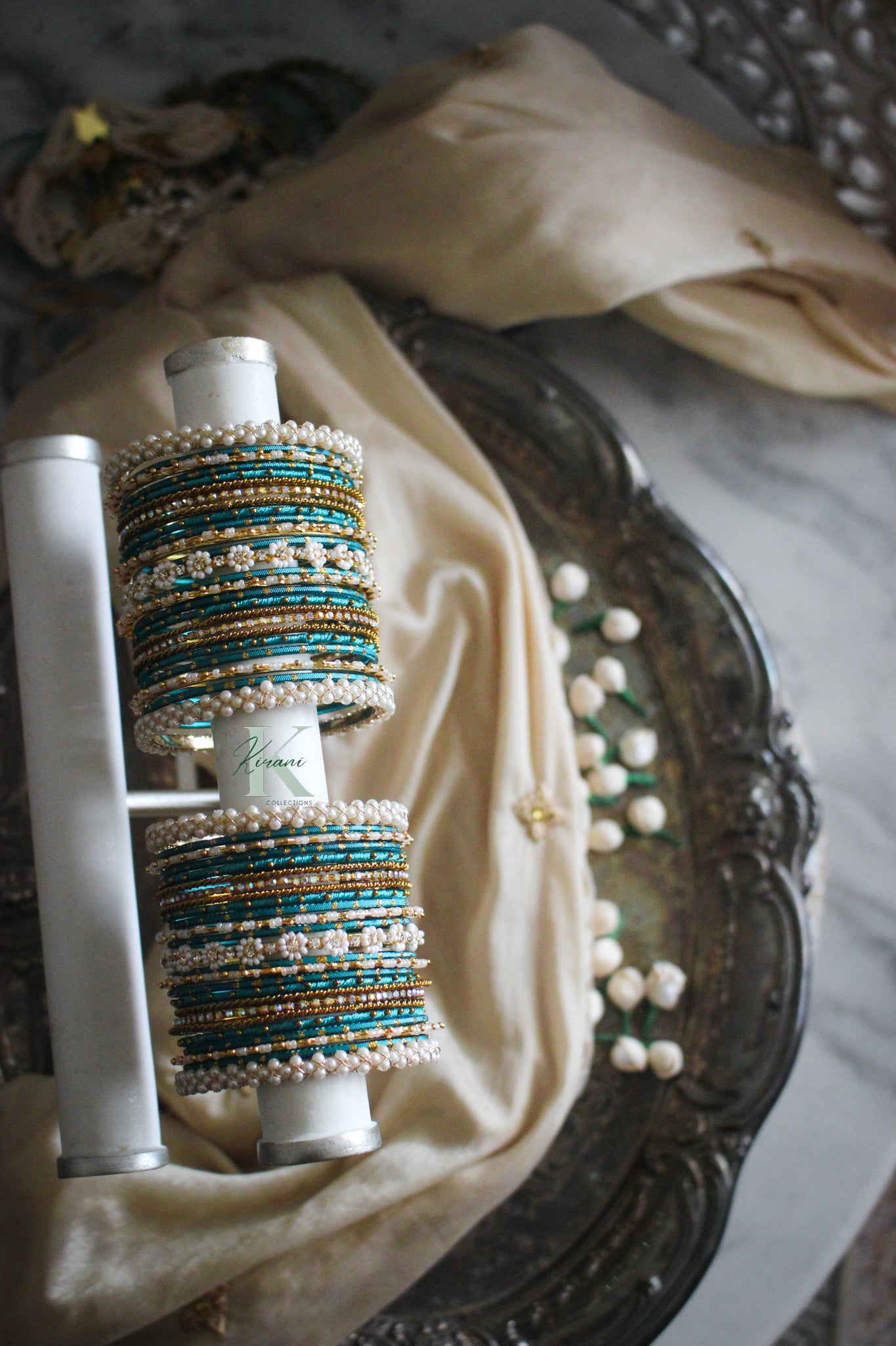 AQUIRA - Teal Bangle Set