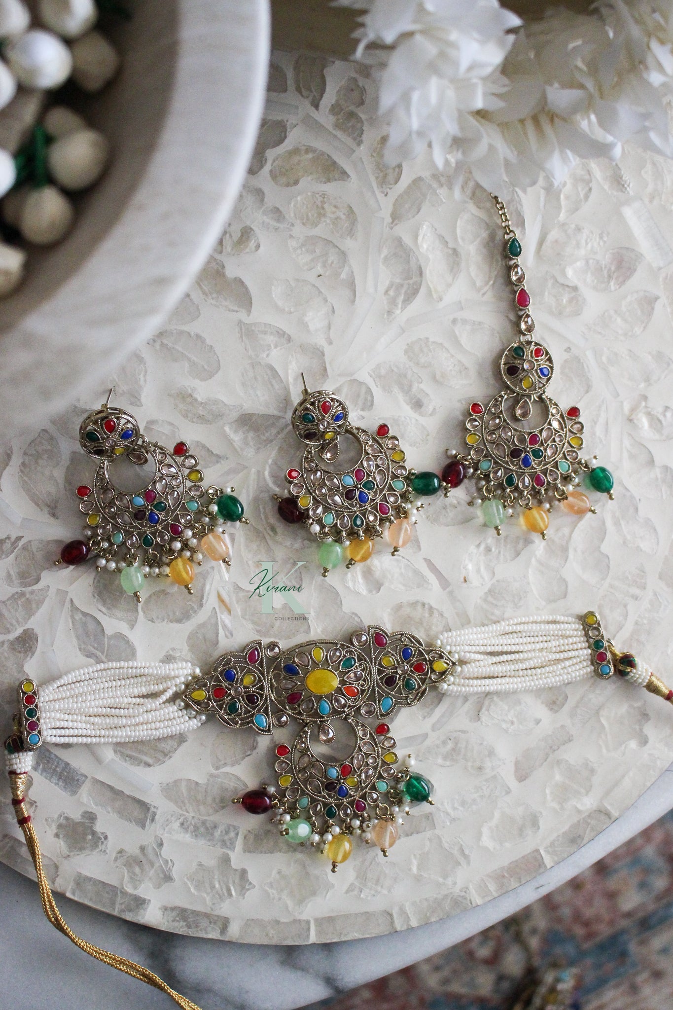 THIRZA - Multi Coloured Necklace Set