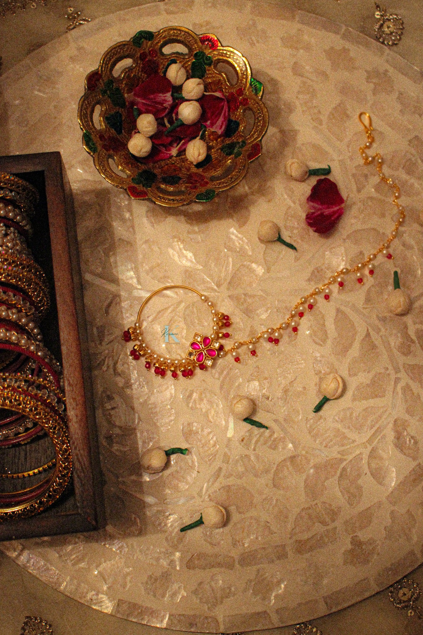 MRINAL - Pink Nose Ring (Nath)