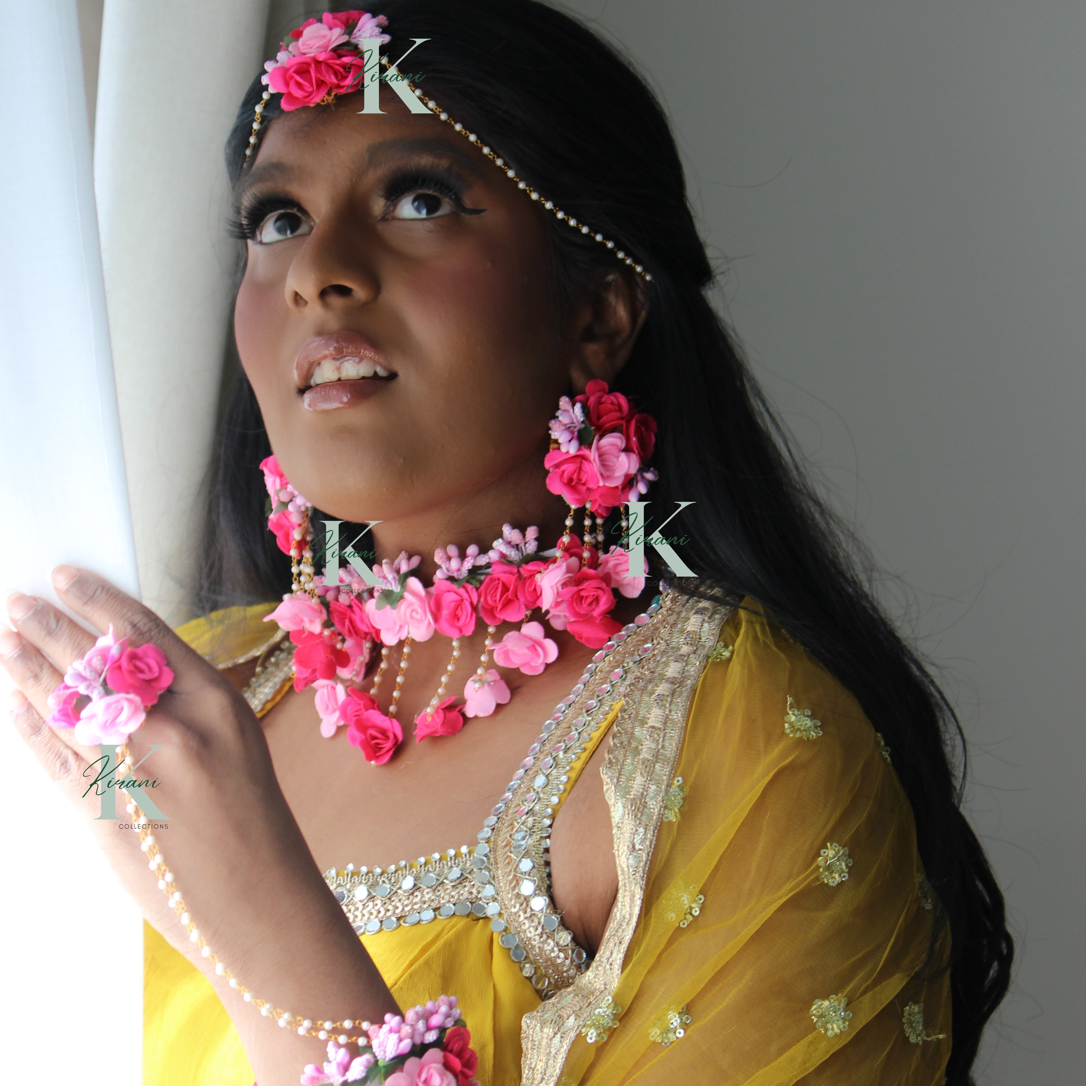 GULABO - (6 pc Flower Jewellery Set)