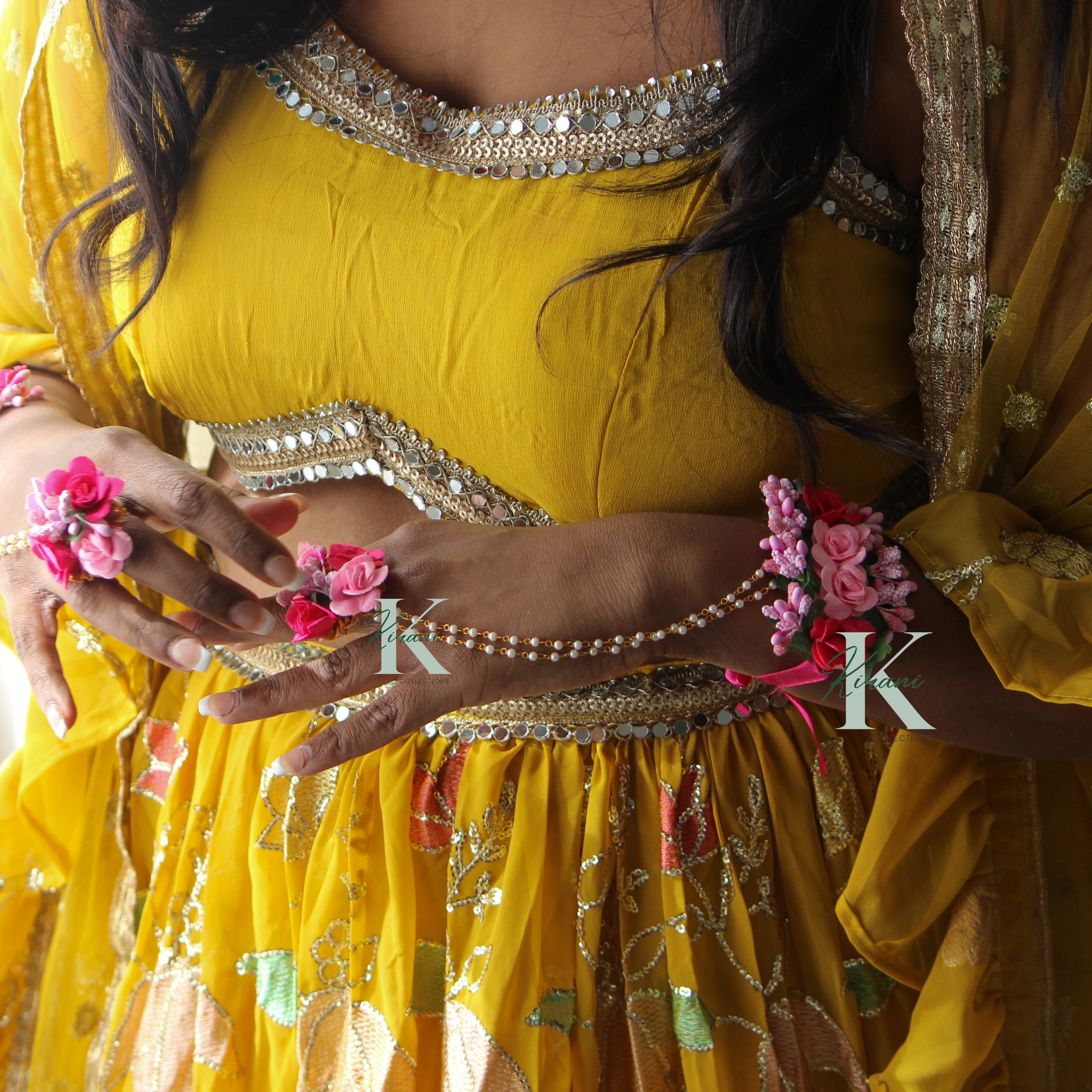 GULABO - (6 pc Flower Jewellery Set)