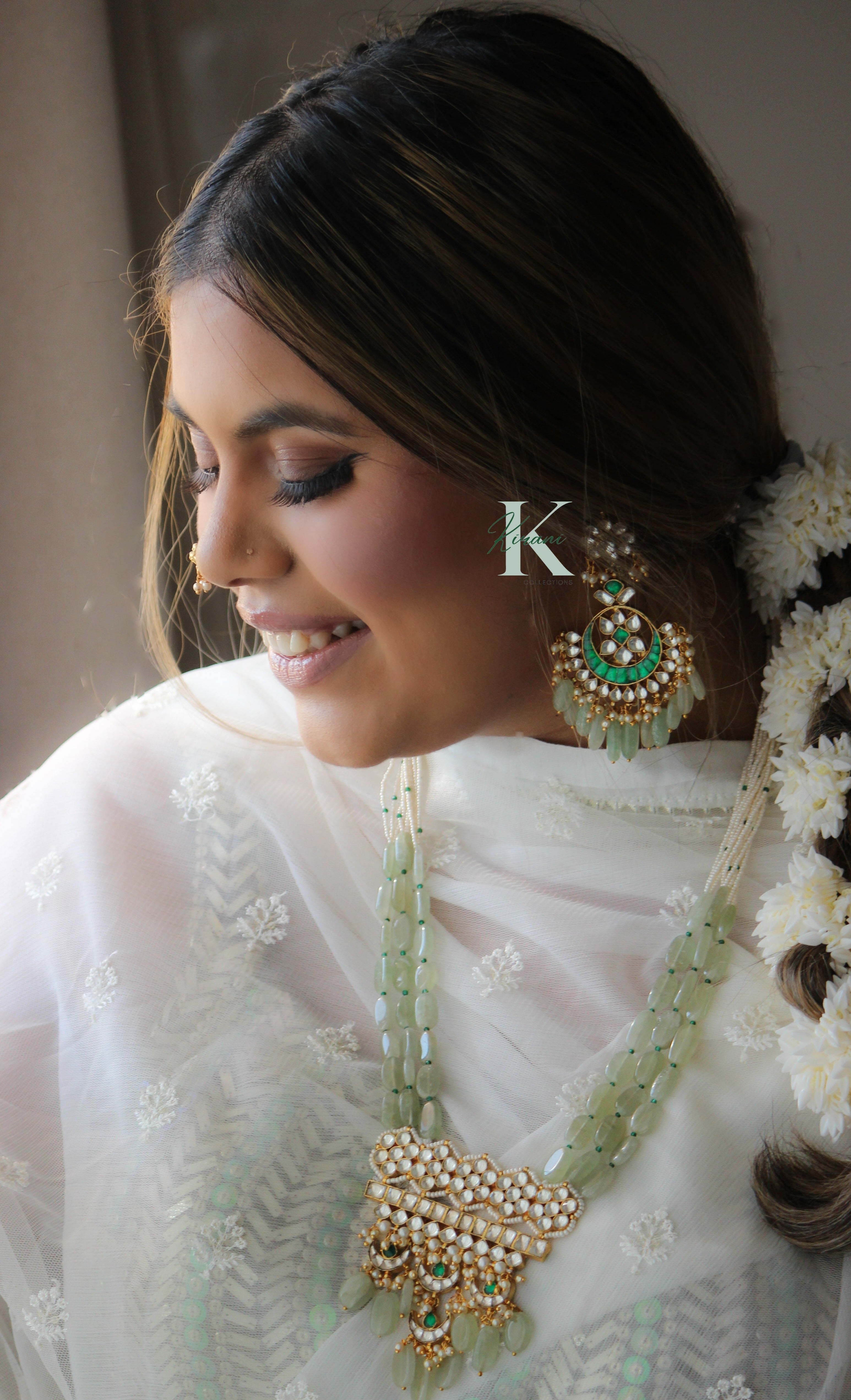 PRIYA - Pachi Kundan Necklace Set