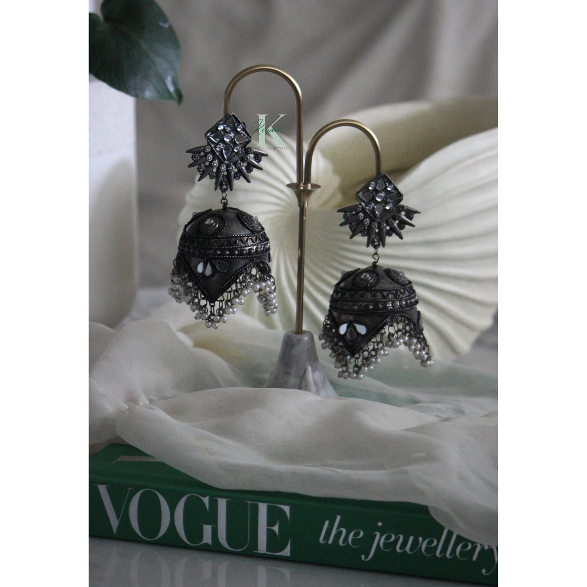 LAYLA - Oversized Oxidised Earrings
