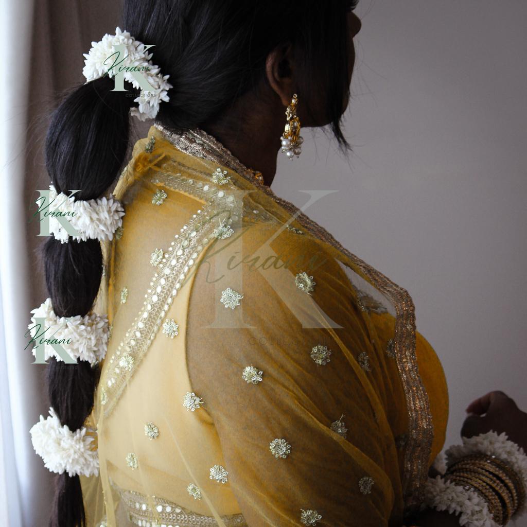 Artificial Jasmine Gajra Hair Scrunchie