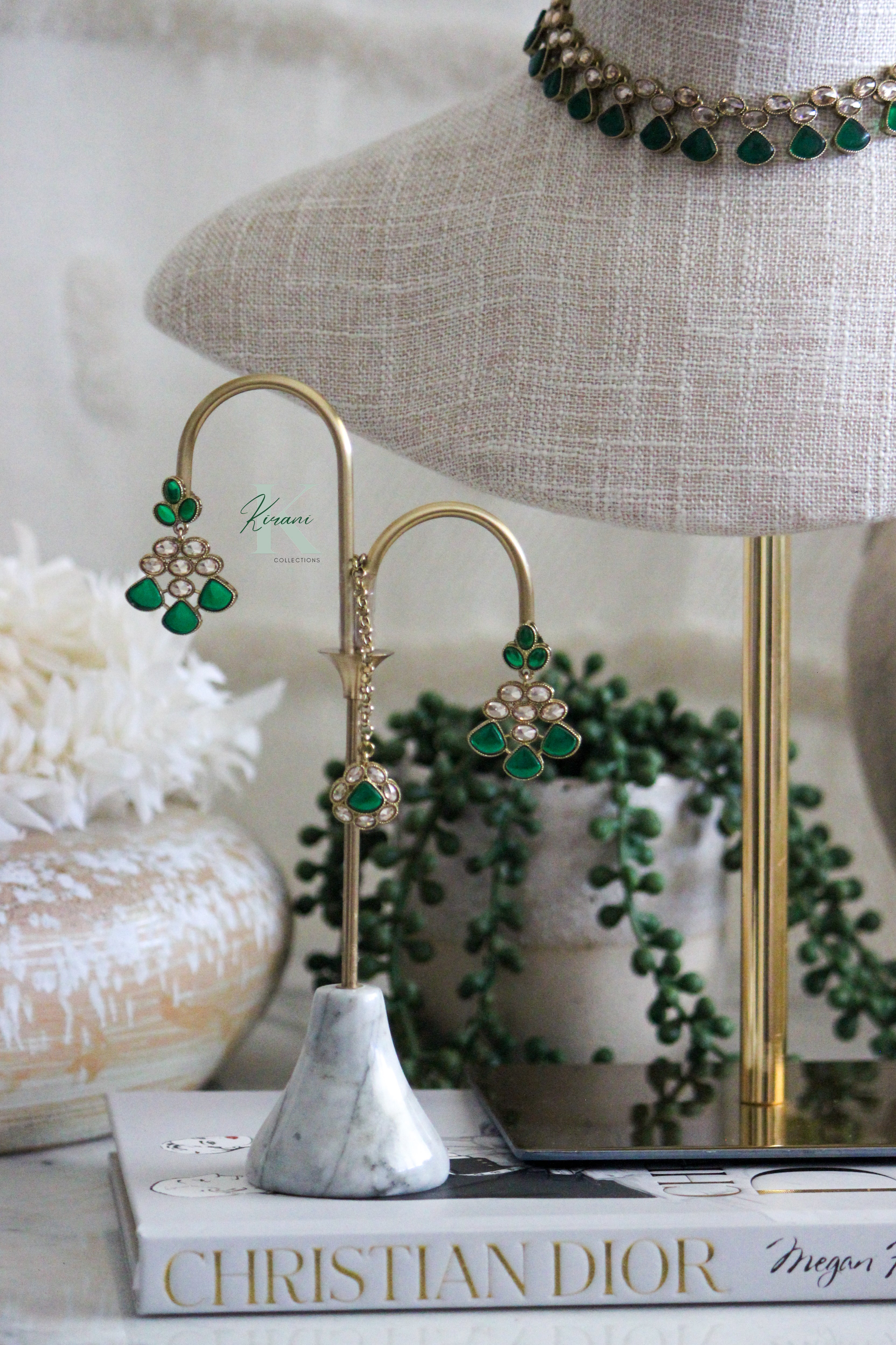 CELINE - Emerald Green Necklace Set