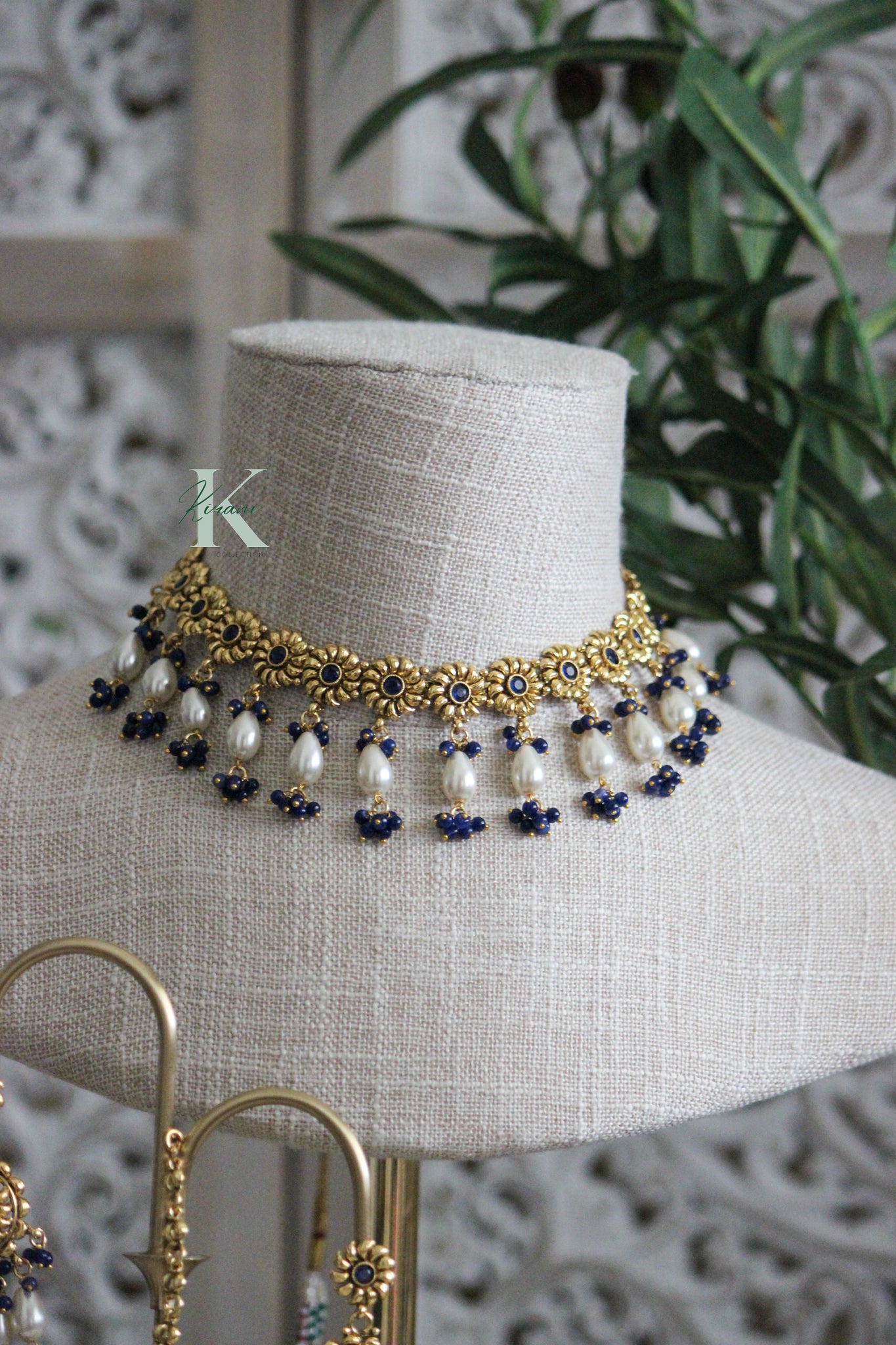 VICTORIA - Navy Blue Necklace Set