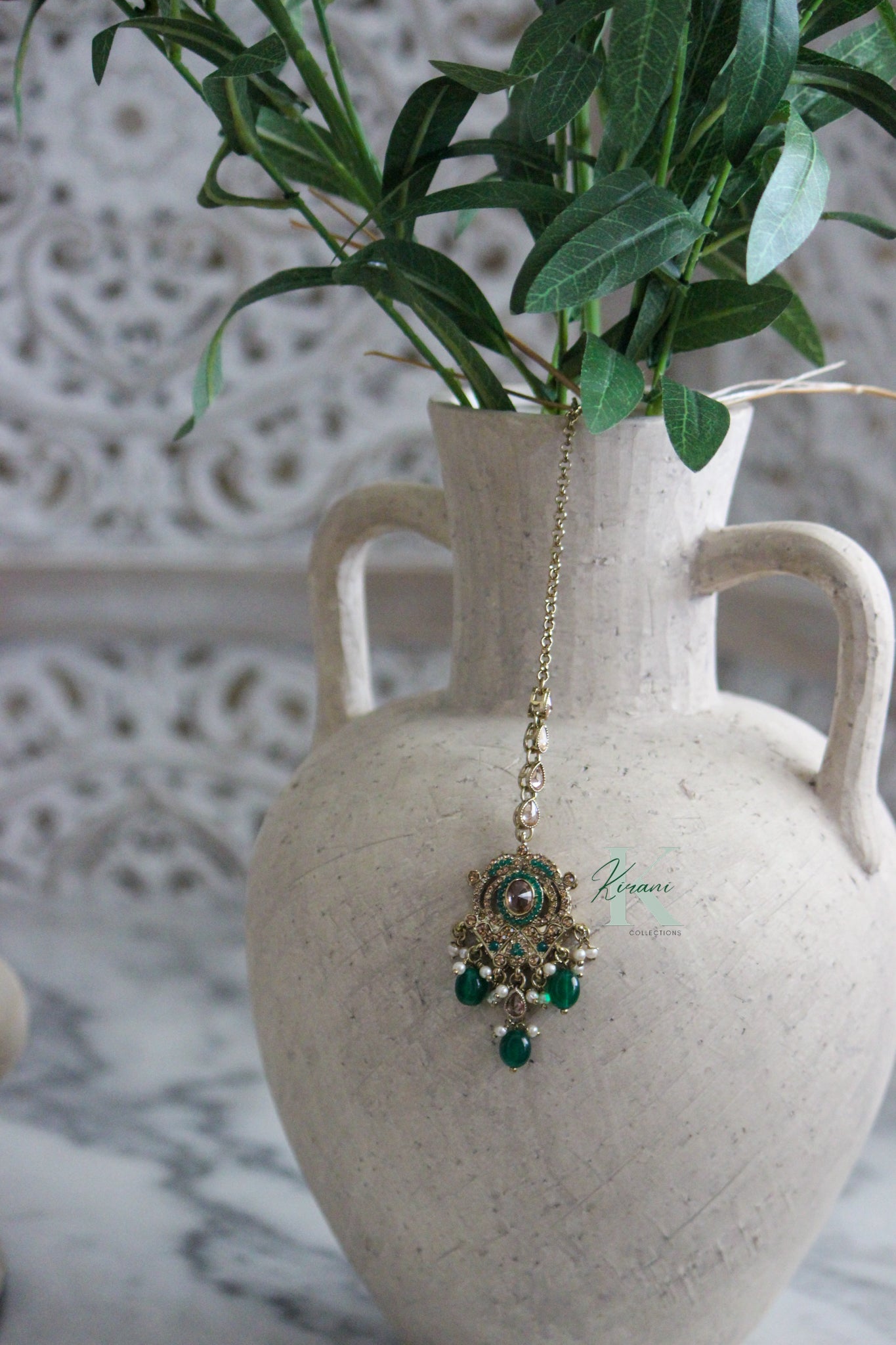 AMALIA - Emerald Green Bridal Set
