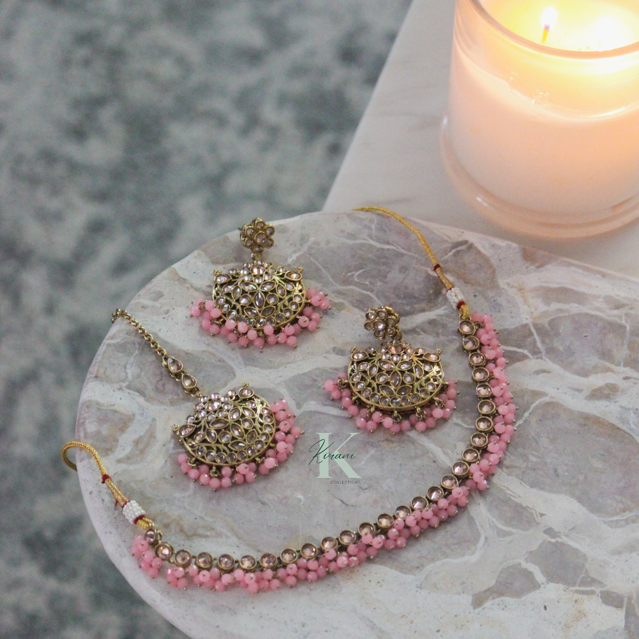 KALINDI - Pink Necklace Set