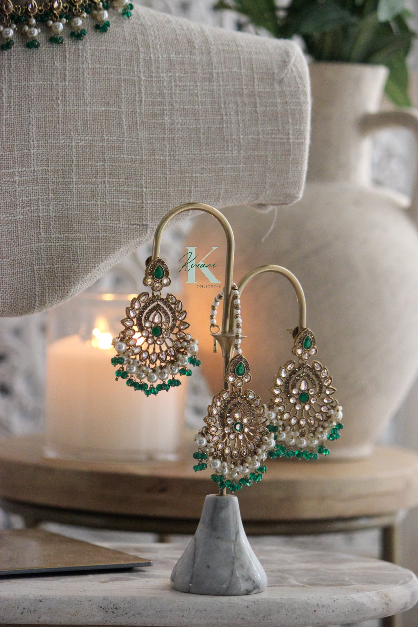 CORDELIA -  Emerald Green Necklace Set