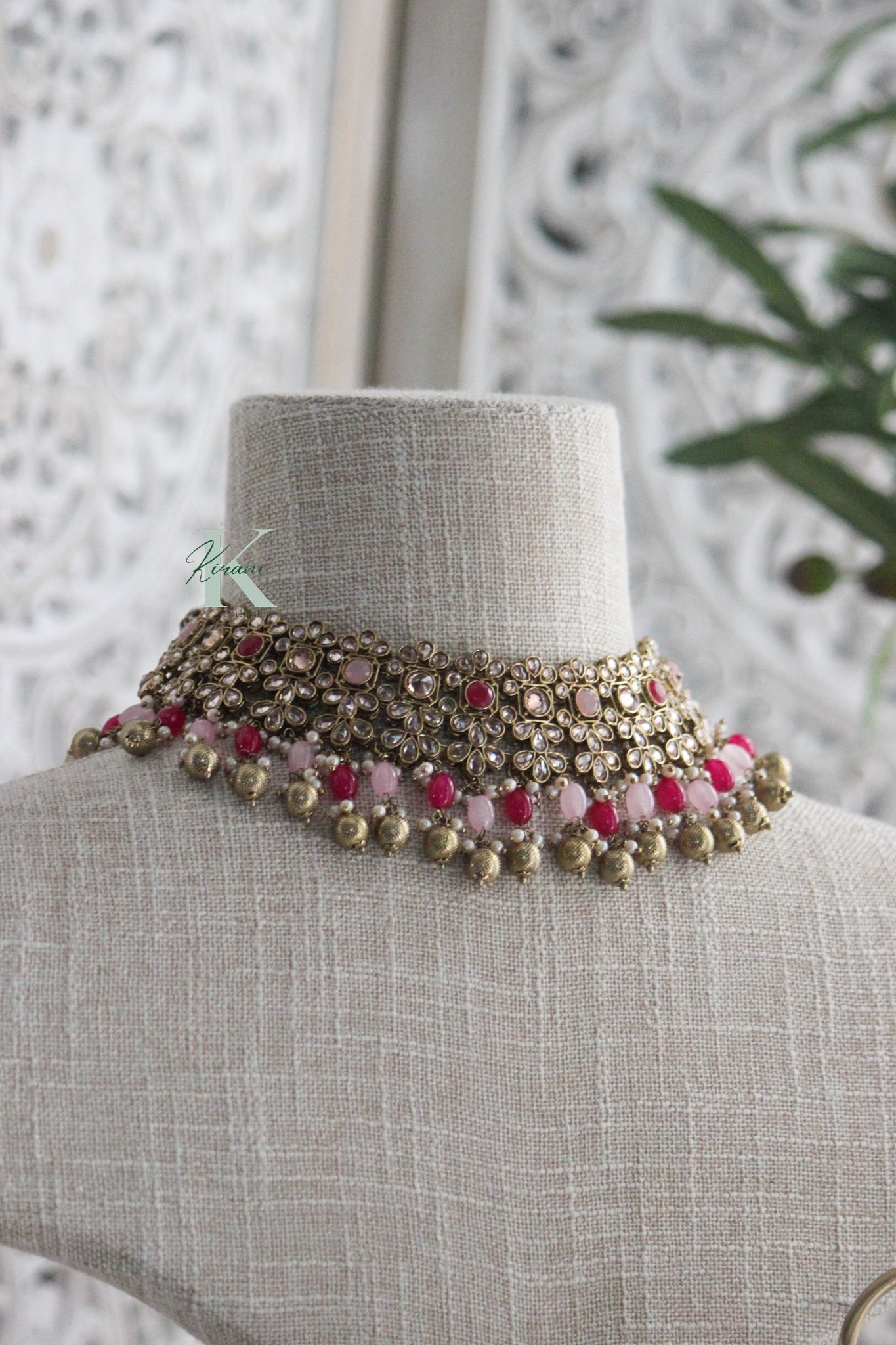 EMMALINE - Dual Tone Pink Necklace Set
