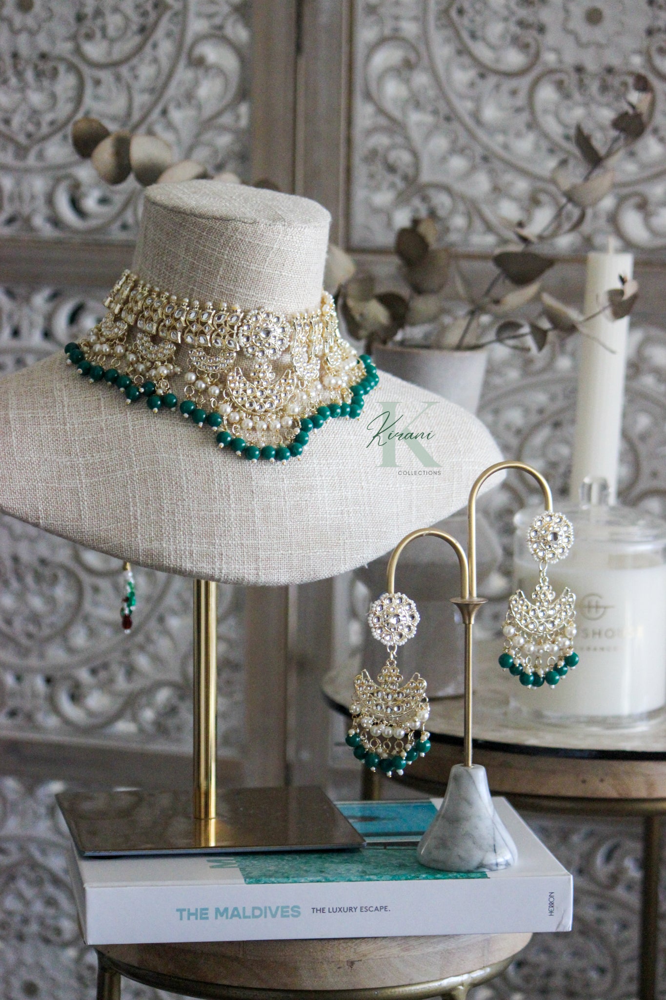 DELIA - Emerald Green Necklace Set