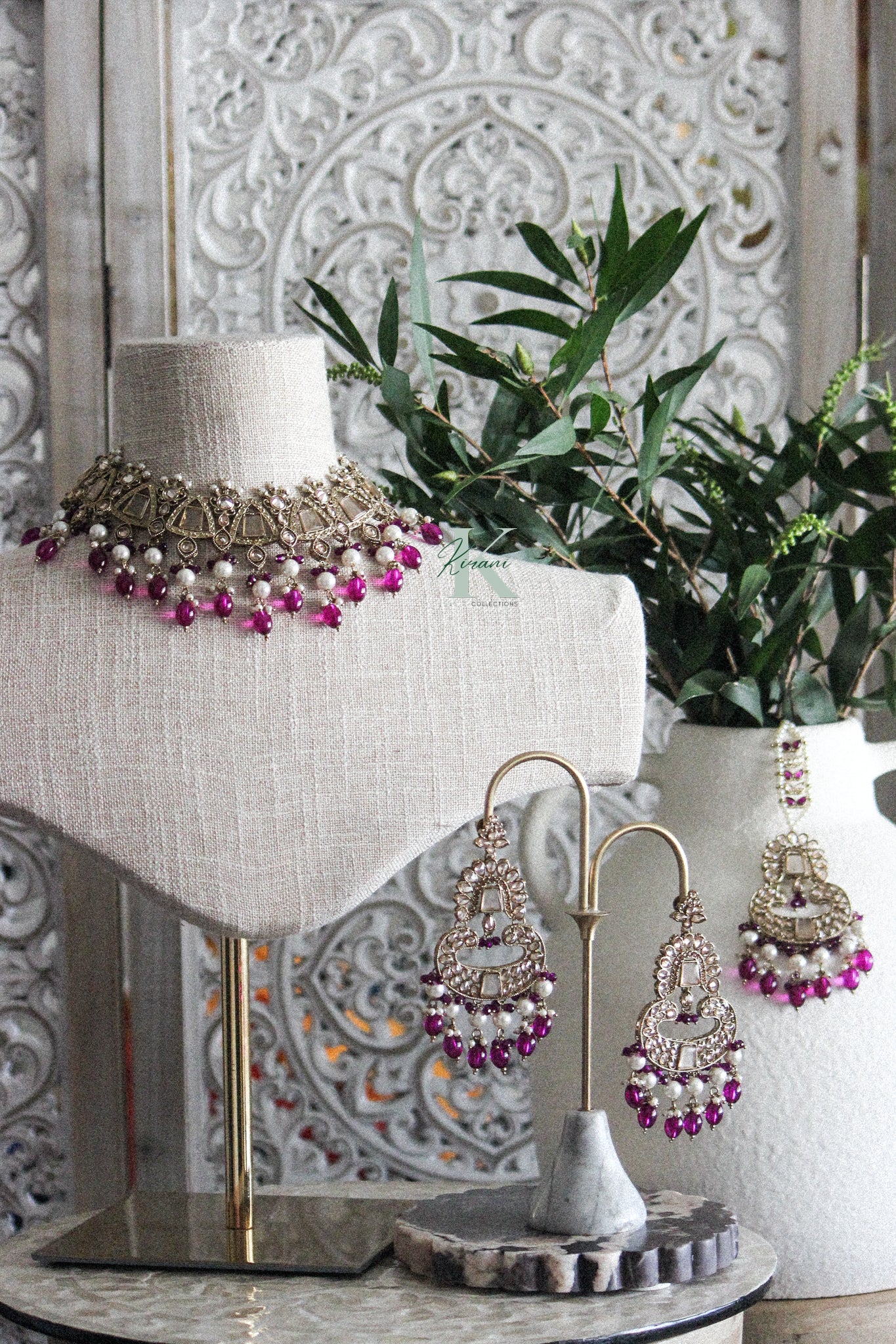 SARAHI -Purple Necklace Set