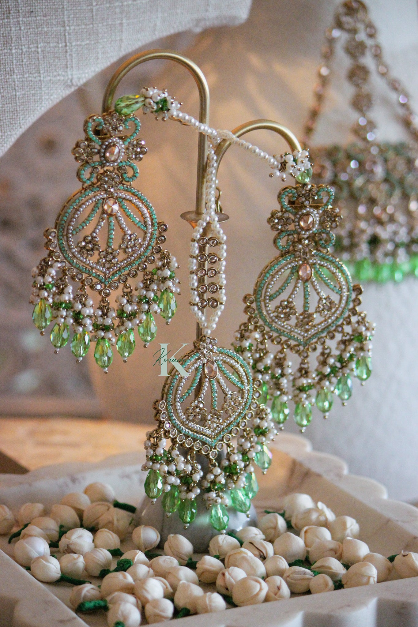 ANTARA Green Necklace Set with Passa