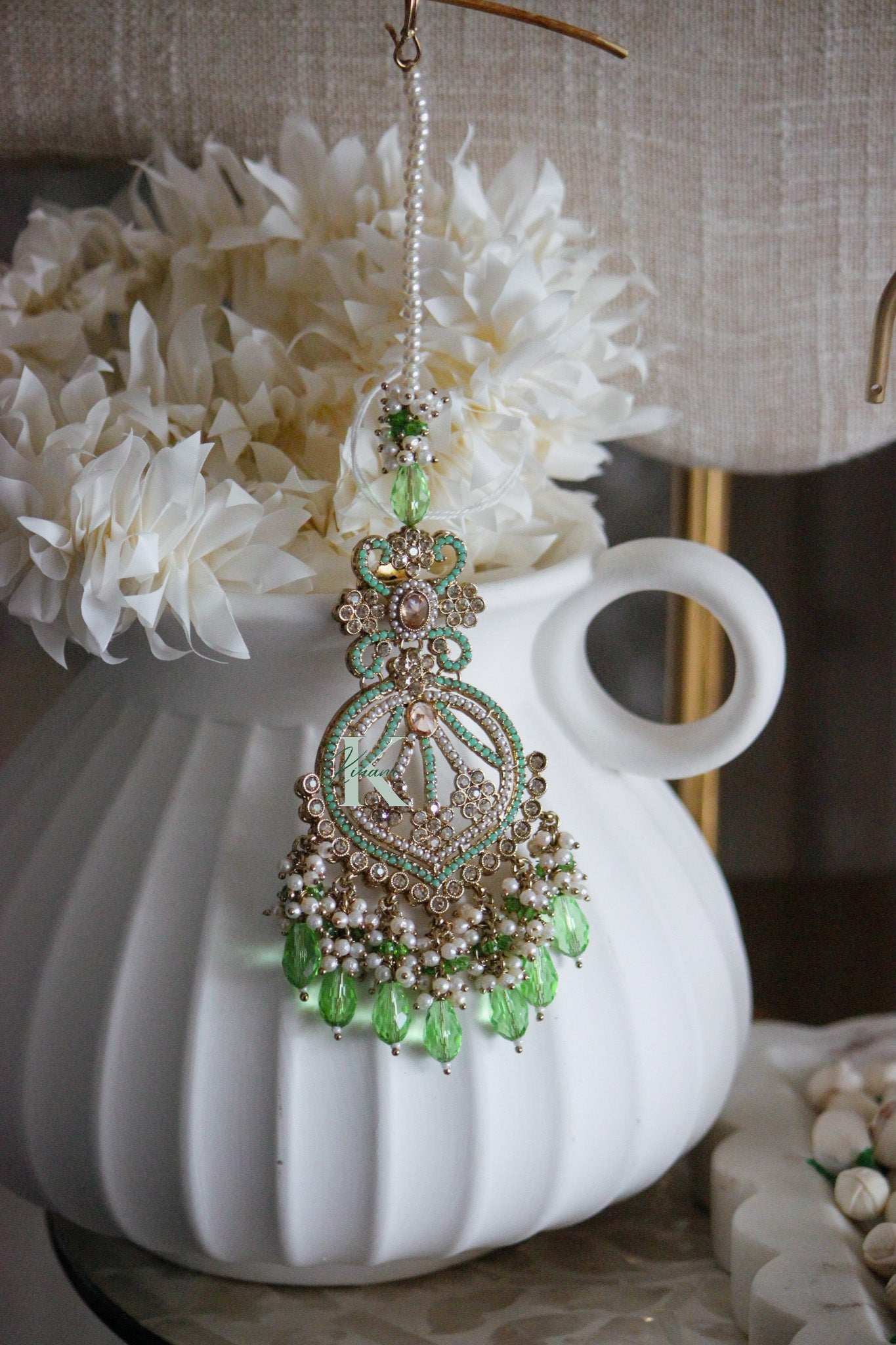 ANTARA Green Necklace Set with Passa