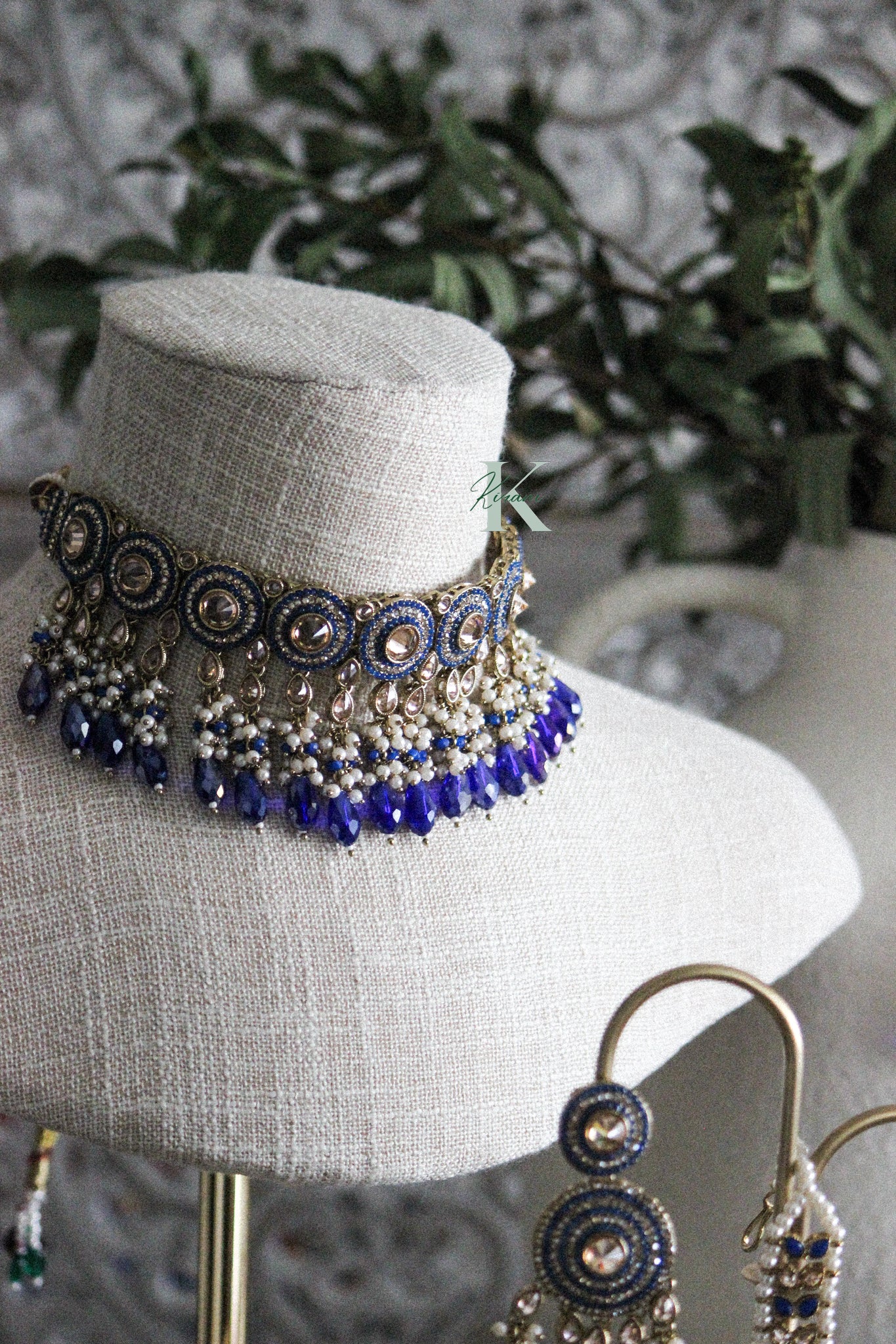 BLAIRE - Blue Necklace Set with Passa