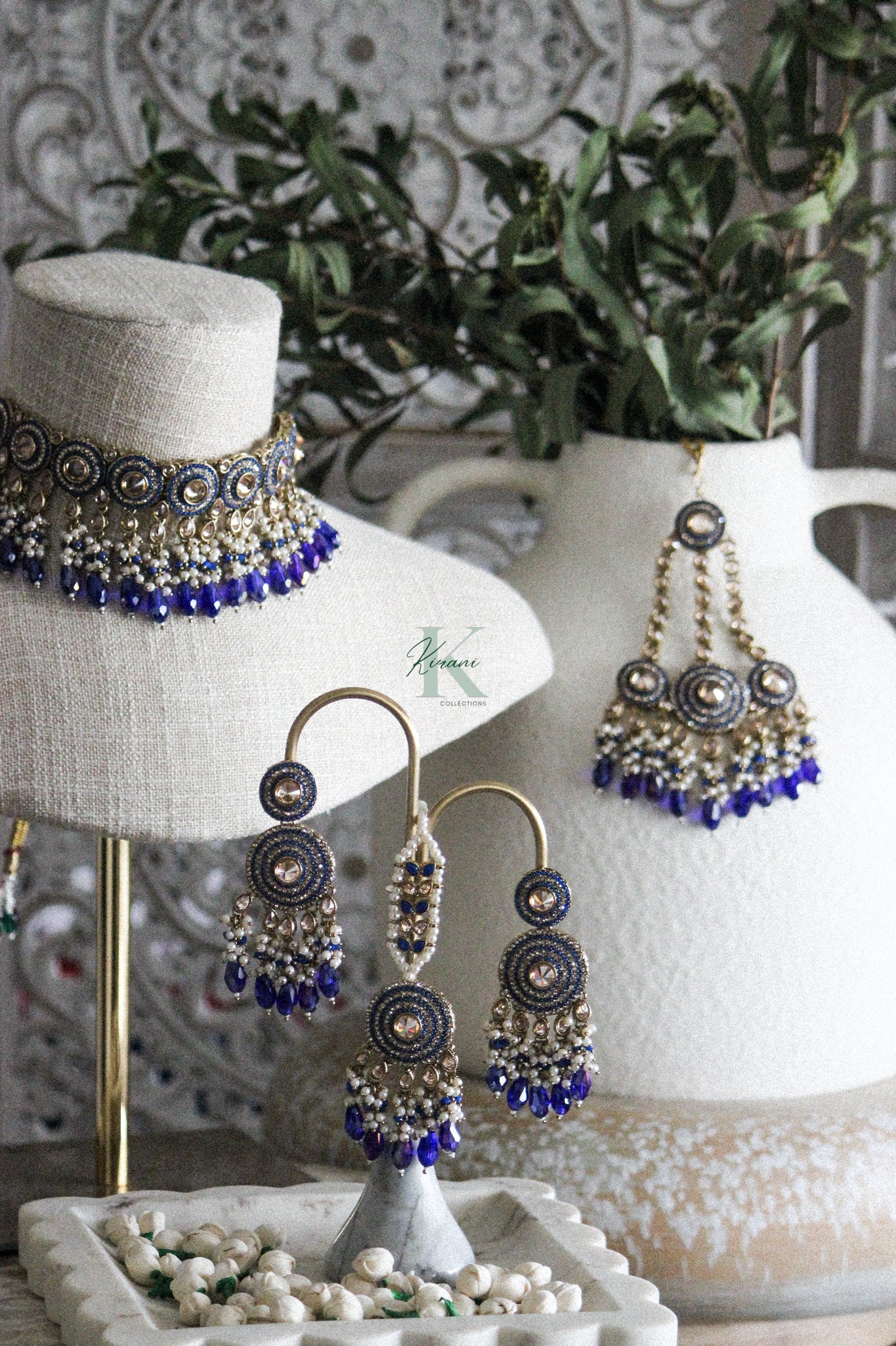 BLAIRE - Blue Necklace Set with Passa