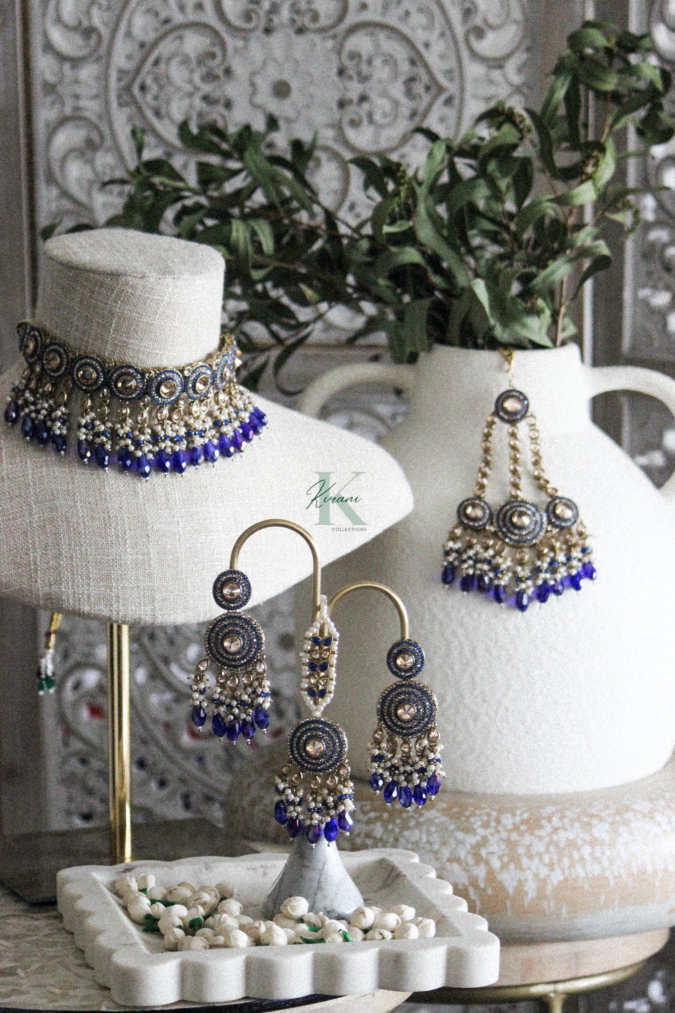 BLAIRE - Blue Necklace Set with Passa