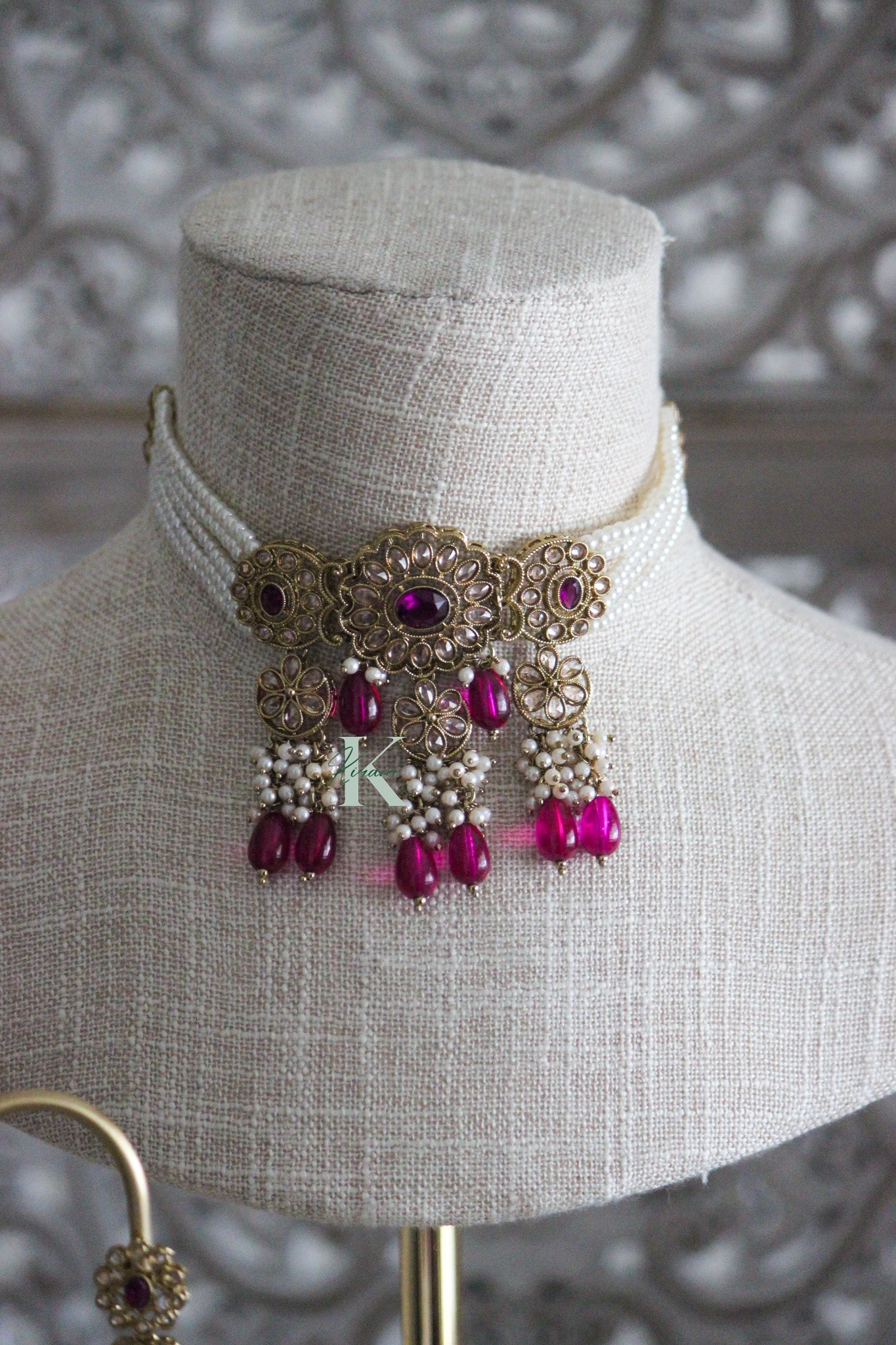 THIRZA Purple Necklace Set