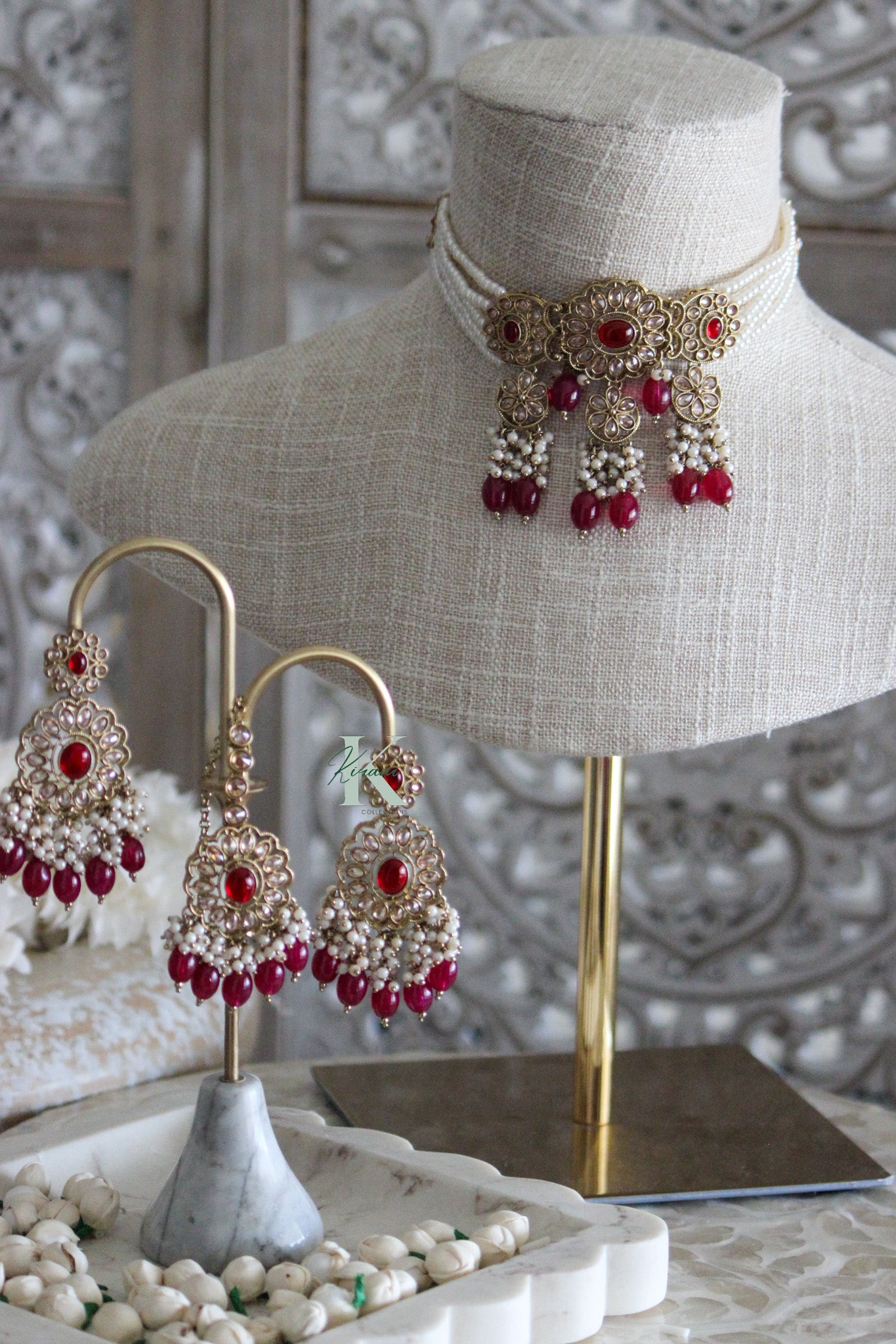 THIRZA Red Necklace Set