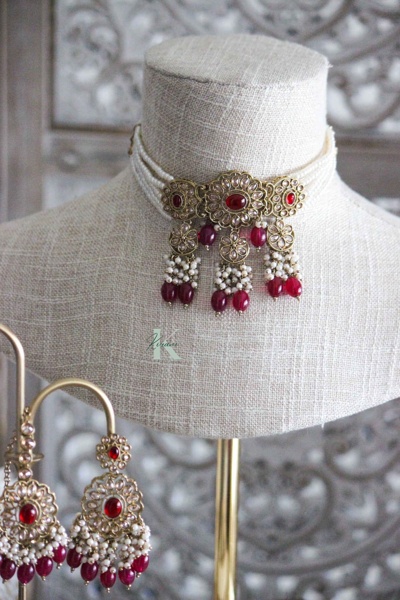 THIRZA Red Necklace Set