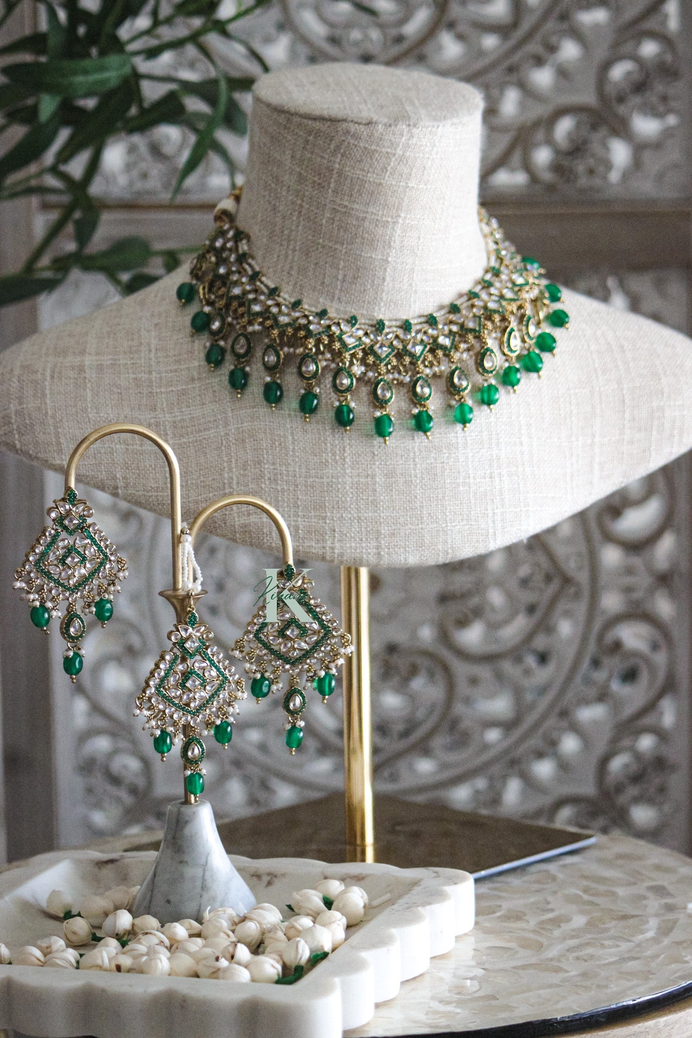 JESSLENE Green Necklace Set