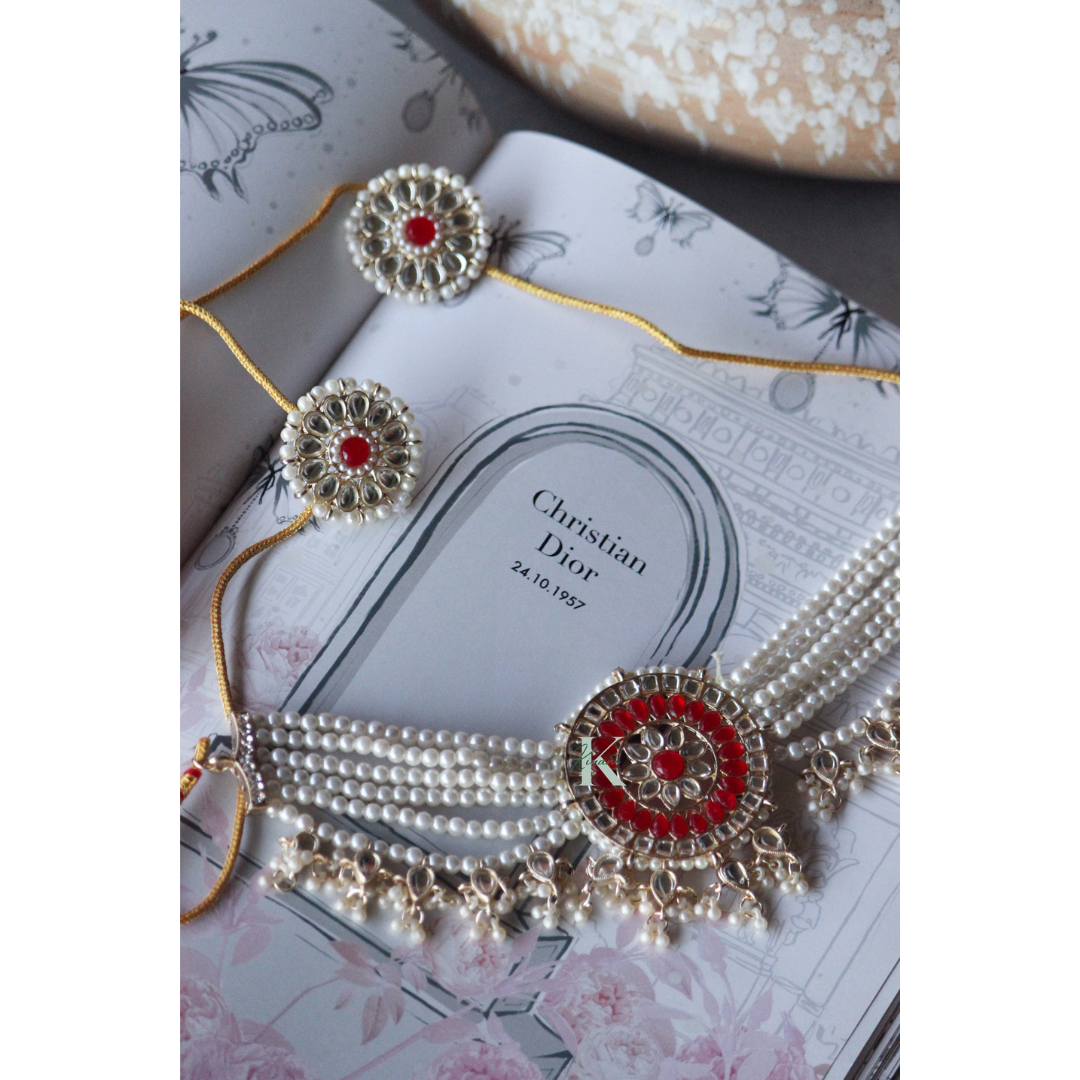 PARINEETA - Red Necklace Set