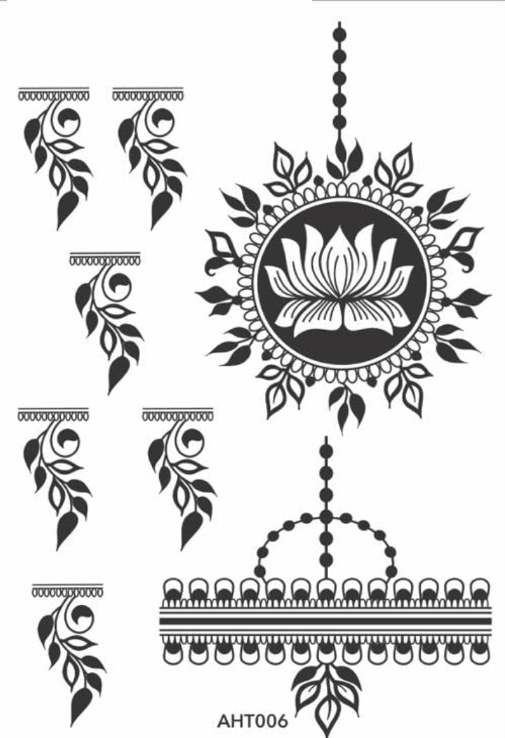 Henna/Mehndi Tattoo - Design 6
