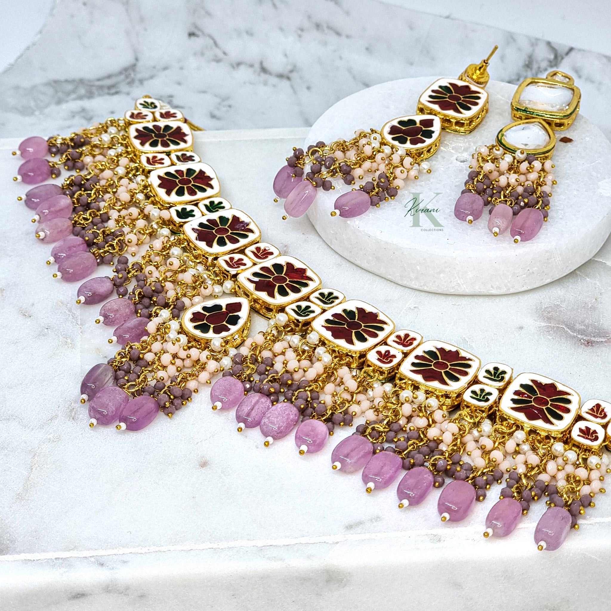 MISHA - Purple Necklace Set