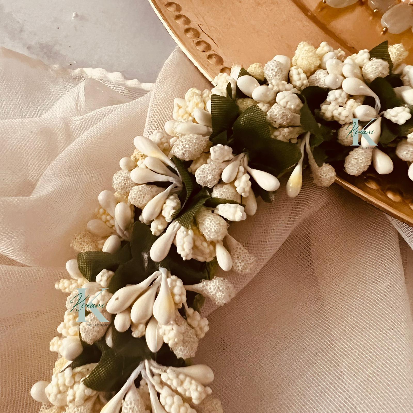 Green and White Jasmine Hair Accessory
