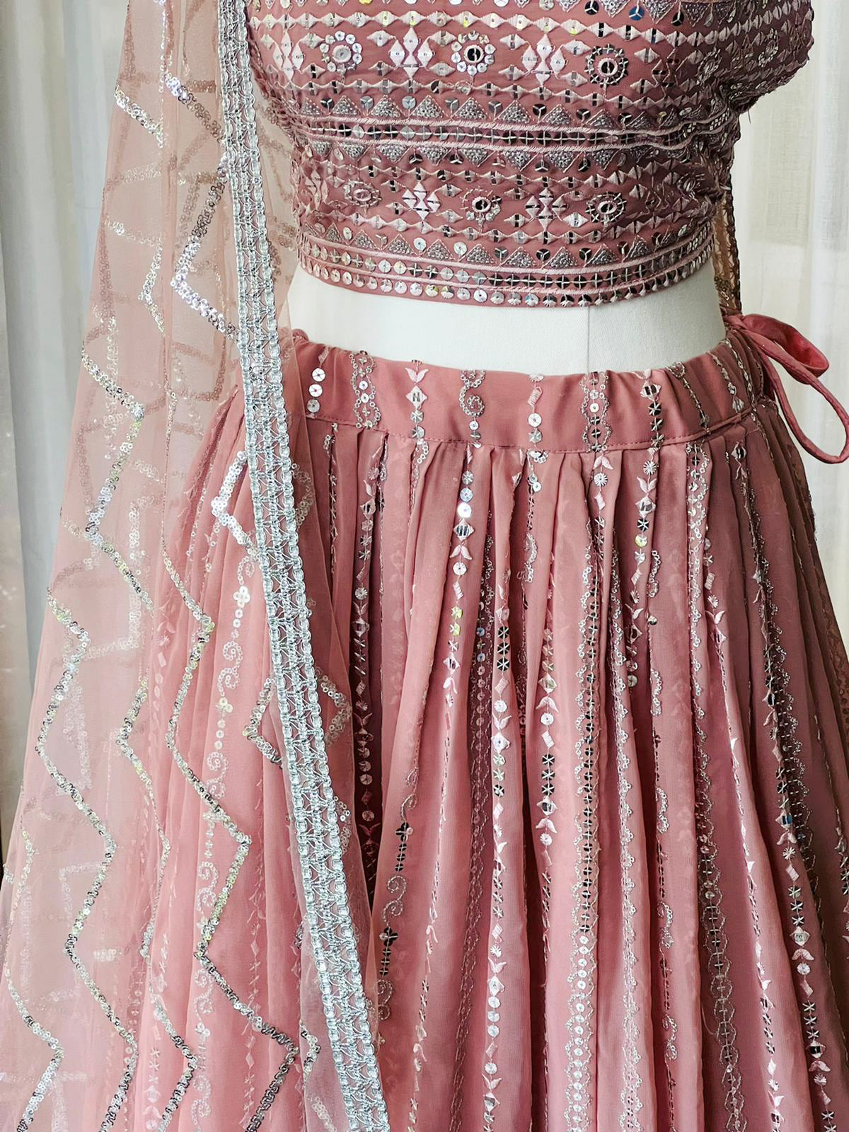 Amara - Old Rose Lehenga