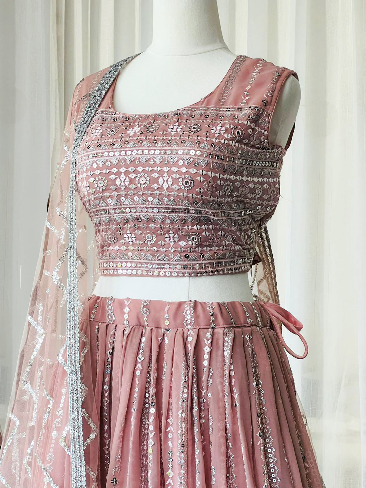 Amara - Old Rose Lehenga