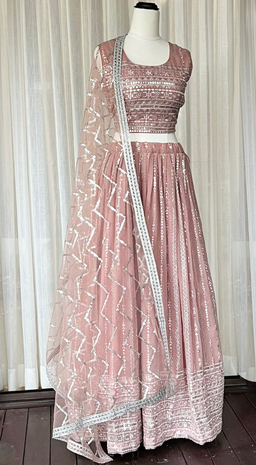 Amara - Old Rose Lehenga